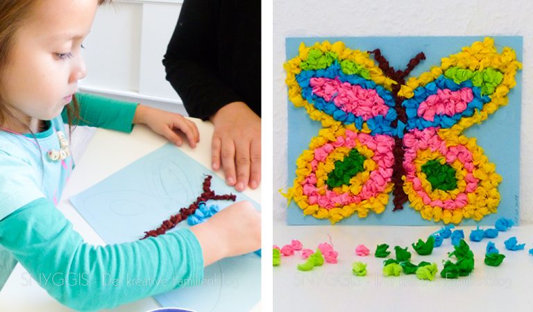 Schmetterling im Frühling - Basteln mit Kindern - Snyggis Familienblog