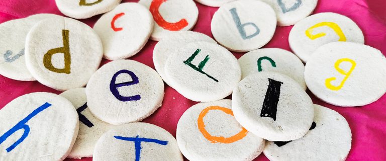 Buchstaben Memory aus Salzteig - Snyggis Familienblog