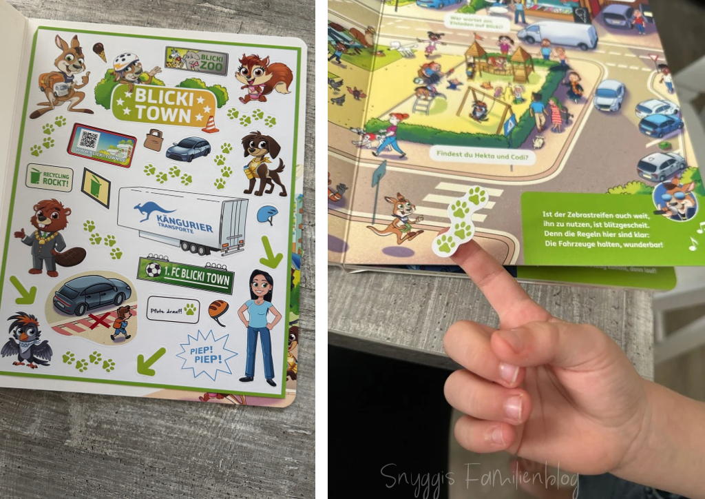 Blicki blickt‘s - spielerische Verkehrserziehung - interaktives Wimmelbuch mit Stickern und Aufgaben