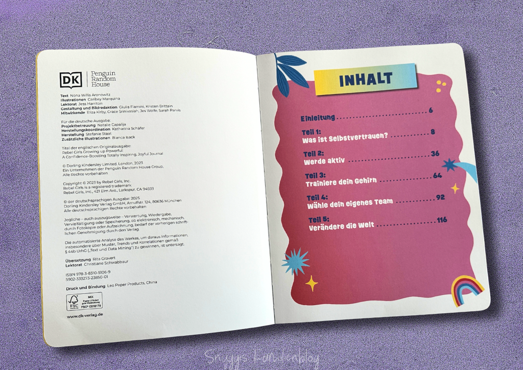 Inhalt von Rebel Girls Growing Up Powerful Journal