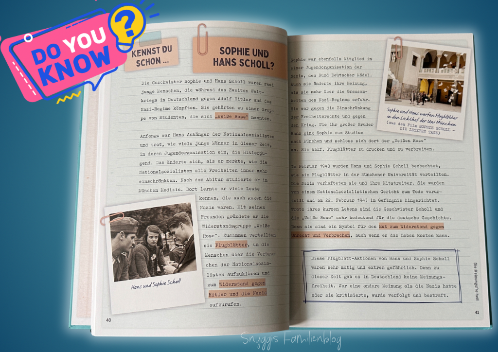 Gut zu kennen: Wichtige Personen in der Geschichte. Hans und Sophie Scholl.