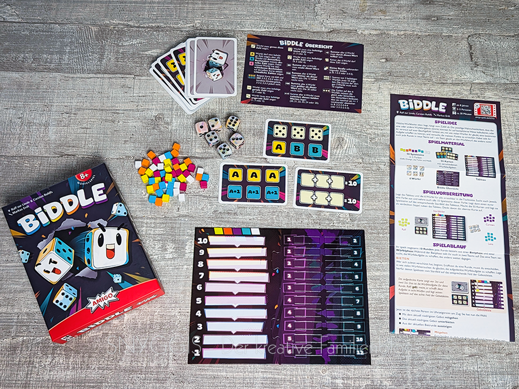 Spielboxinhalt-Biddle von AMIGO Spiele