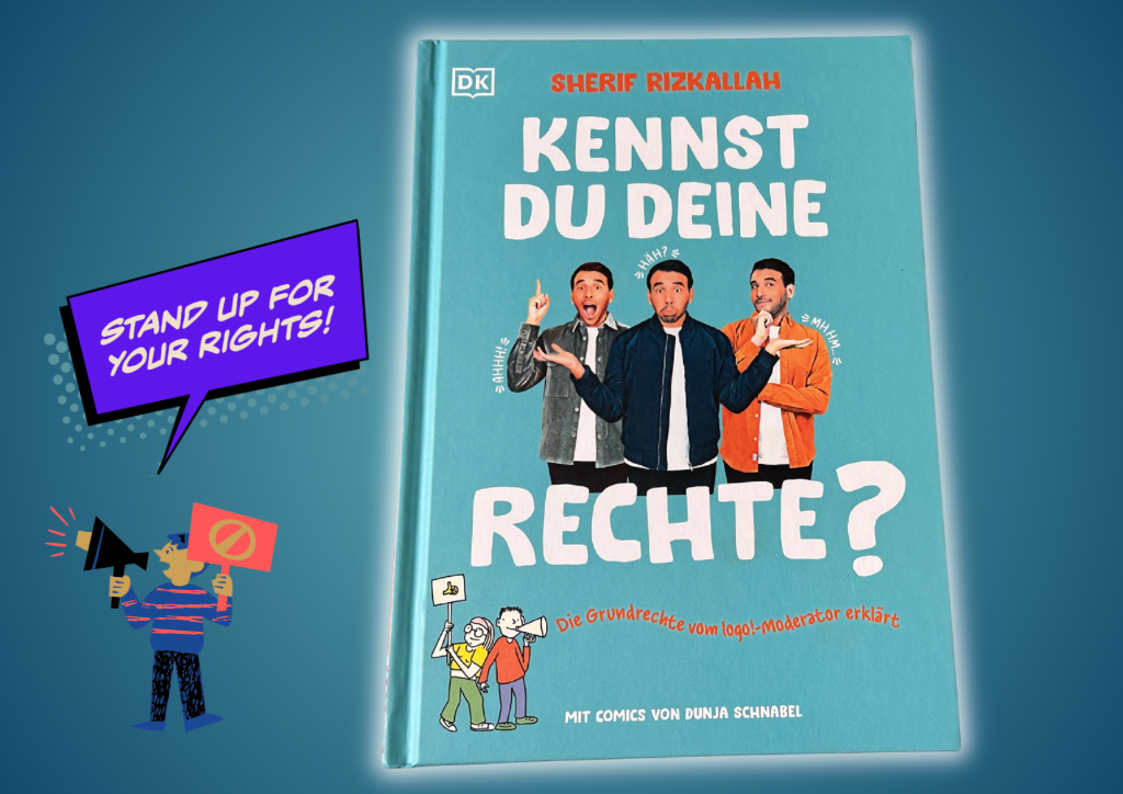 Buchcover von Kennst du deine Rechte? Erschienen beim DK Verlag. Rezension Kindersachbuch Snyggis Familienblog