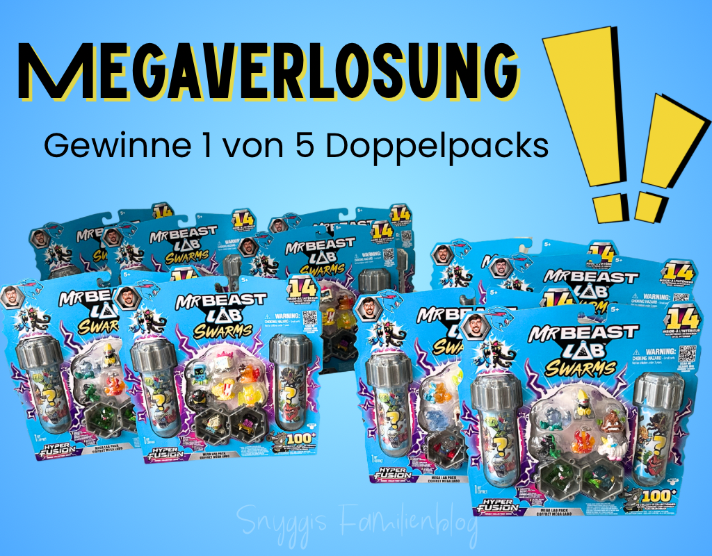 Megaverlosung 5 x 1 Doppelpack des MrBeast Mega Lab Packs