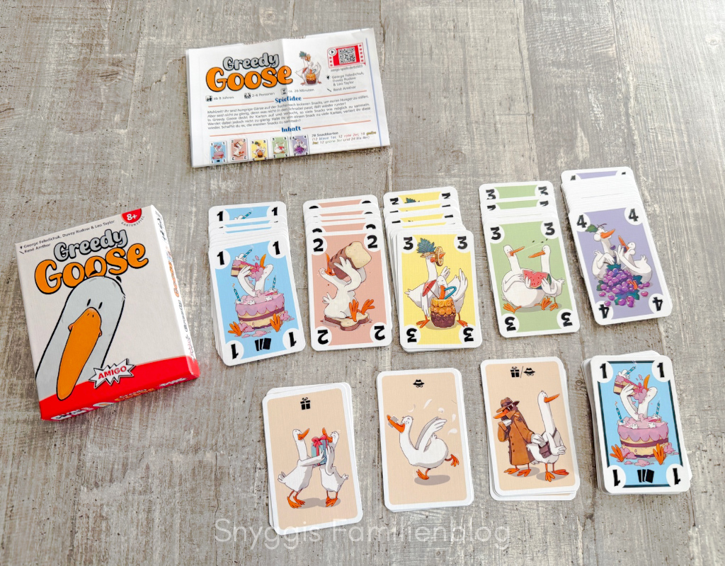 Greedy Goose von AMIGO. Spielkarten sortiert