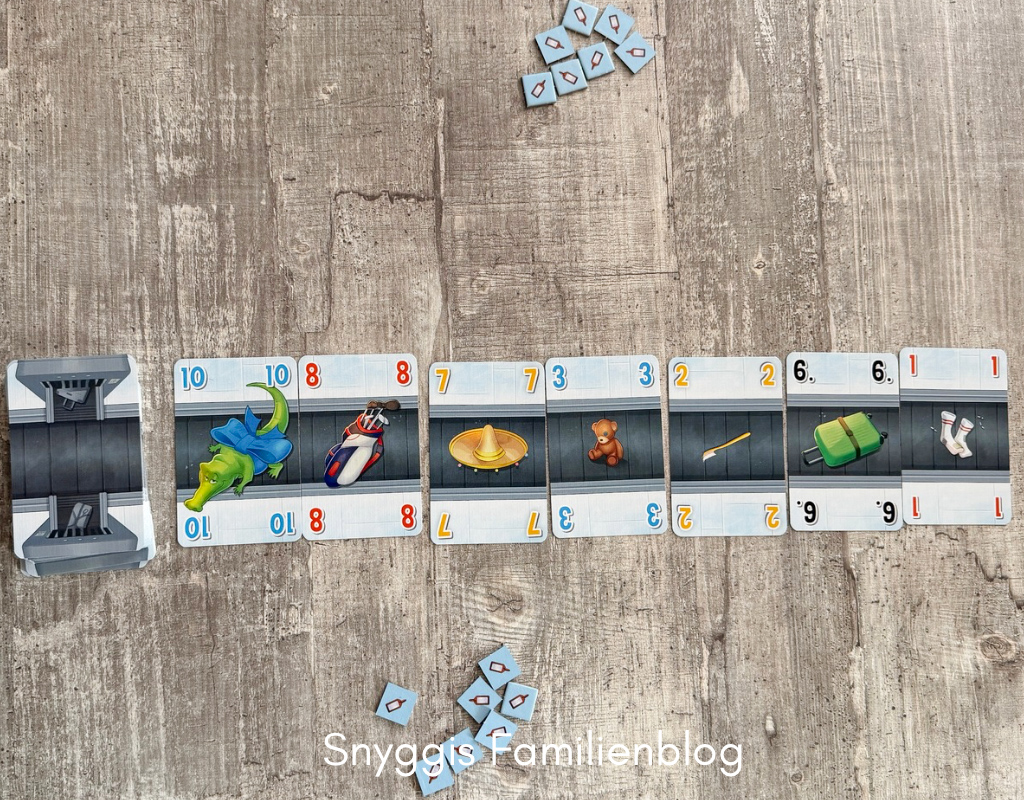 Beispiel 1: erste Karte super für den Spielstart. Koffer, Katze & Sombrero