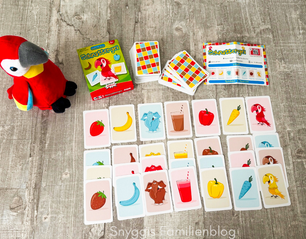 Schnattergei AMIGO - Spielboxinhalt. Spieltipp von Snyggis - Snyggis Familienblog