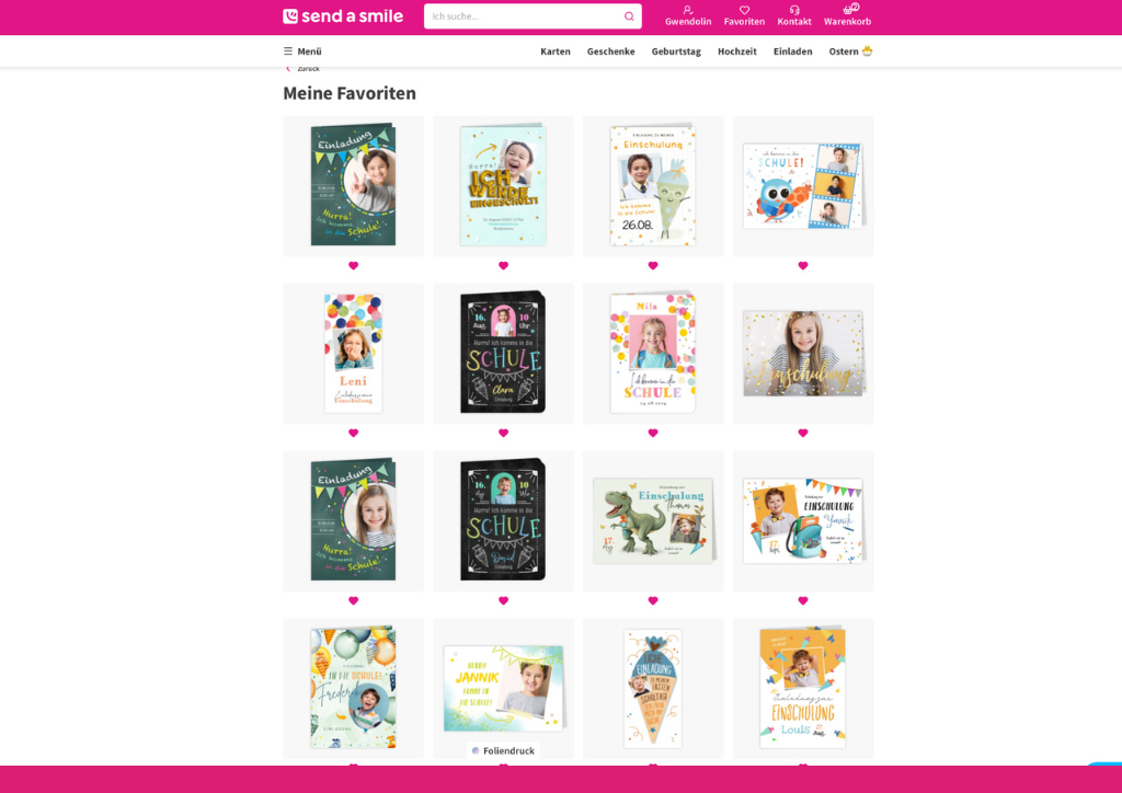 Meine Favoriten bei den Einschulungskarten.