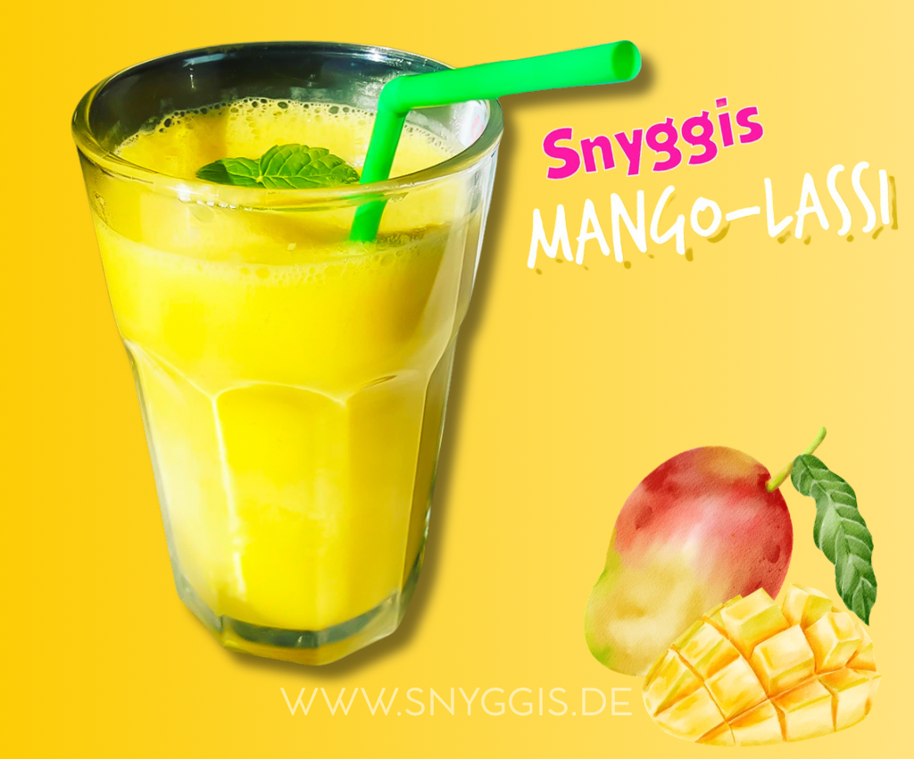Sommergetränk erfrischend bei Hitze: Mango Lassi von Snyggis Familienblog