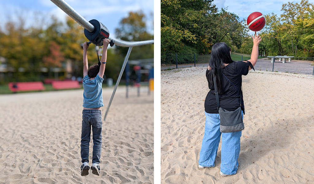 Vor dem Spiel auf dem Spielplatz